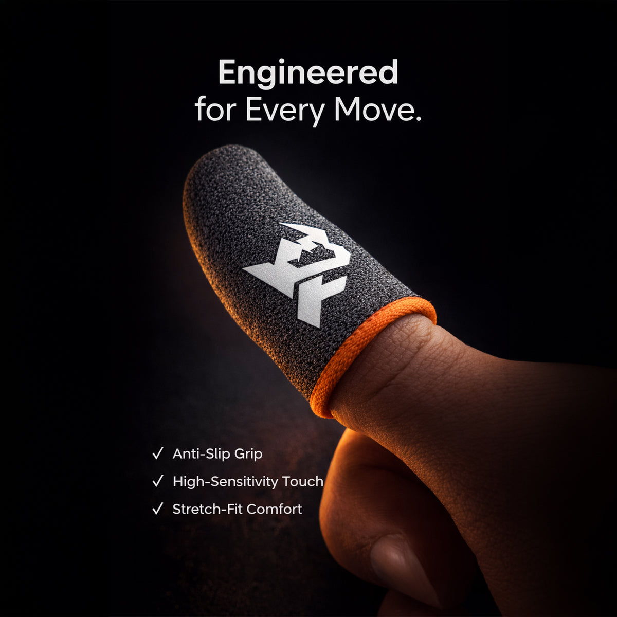Flick Fire GLIDR V1 Pro Esports Finger Sleeve (2 Pairs / 4 Pieces)